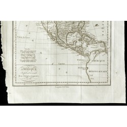 Gravure de 1820 - Carte ancienne de l'Amérique septentrionale - 3