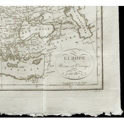Gravure de 1820 - Carte ancienne de l'Europe - 5