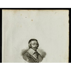 Gravure de 1850 - Portrait de Richelieu - 2
