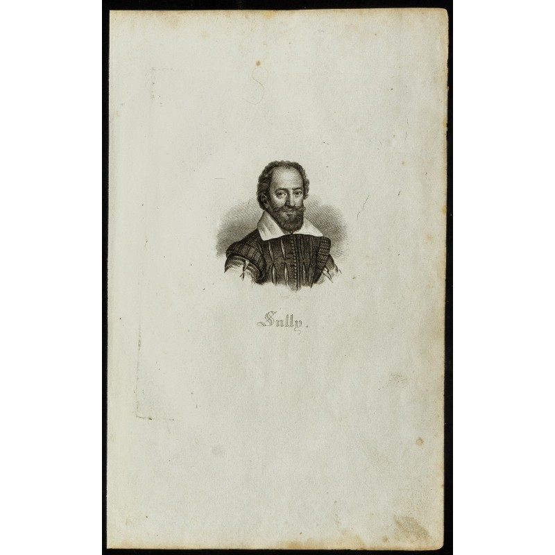 Gravure de 1850 - Portrait de Sully - 1