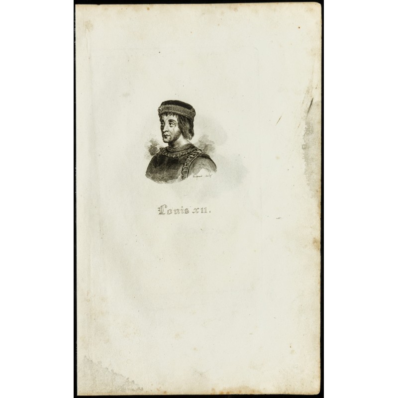 Gravure de 1850 - Portrait de Louis XII - Roi de France - 1