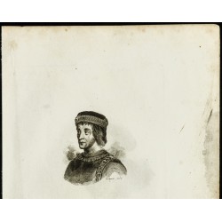 Gravure de 1850 - Portrait de Louis XII - Roi de France - 2