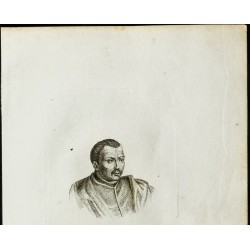 Gravure de 1850 - Portrait de Bertrand du Guesclin - 2