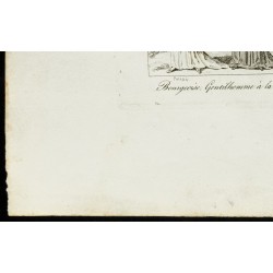 Gravure de 1850ca - Costumes du 15ème siècle - 4