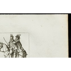 Gravure de 1850ca - Costumes de la fin du 15ème siècle - 3