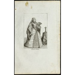 Gravure de Portrait en pied de Catherine de Médicis - 1
