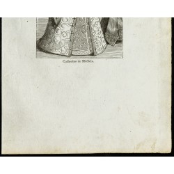 Gravure de Portrait en pied de Catherine de Médicis - 3