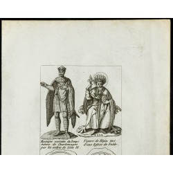 Gravure de Sceau de Charlemagne, mosaïque et Pépin le Bref - 2