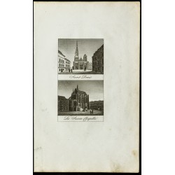 Gravure de Vue de Saint-Denis et de la Sainte Chapelle - 1