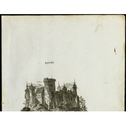 Gravure de Château de Rouen - Jeanne d'Arc - 2