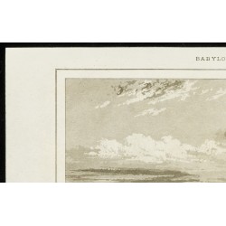 Gravure de 1852 - Vue des ruines de Babylone - 2