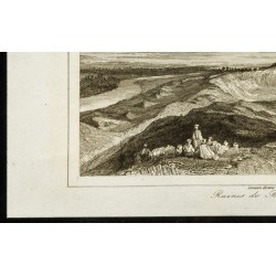 Gravure de 1852 - Vue des ruines de Babylone - 4