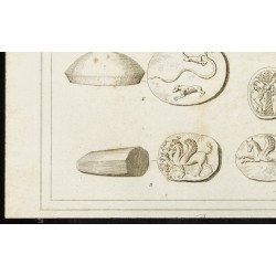 Gravure de 1852 - Monnaies babyloniennes - Numismatique - 4