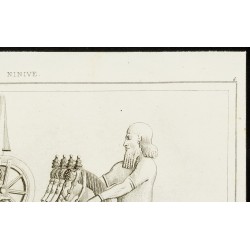 Gravure de 1852 - Bas relief babylonien - 3