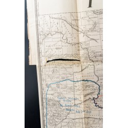 Gravure de 1885 - Carte des réserves indiennes du Dakota - 2