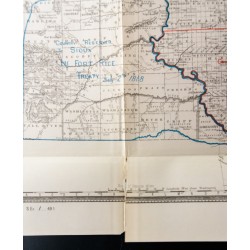 Gravure de 1885 - Carte des réserves indiennes du Dakota - 3