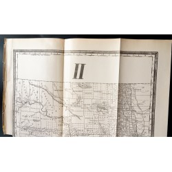 Gravure de 1885 - Carte des réserves indiennes du Dakota - 4