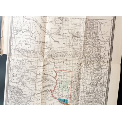 Gravure de 1885 - Carte des réserves indiennes du Dakota - 3