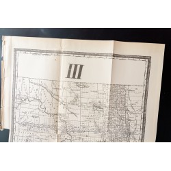 Gravure de 1885 - Carte des réserves indiennes du Dakota - 4