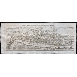 Gravure de 1791 - Grand plan de Londres - 1