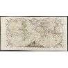 Gravure de 1770 - Mappemonde - The World - 1