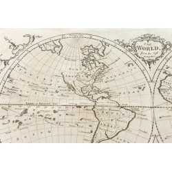 Gravure de 1770 - Mappemonde - The World - 7