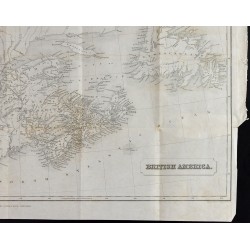 Gravure de 1839 - Carte de British America - 2