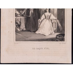 Gravure de 1840 - Le casque d'or - 3