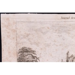 Gravure de 1840 - Vue des environs de Meudon - 2