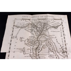 Gravure de 1785 - Carte de l'Égypte ancienne - 2