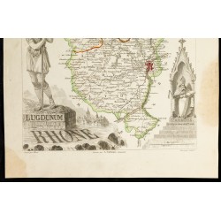 Gravure de Carte du département du Rhône - 3