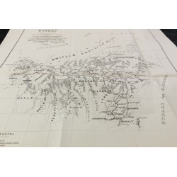 Gravure de 1891 - Carte de l'île de Bornéo - 3