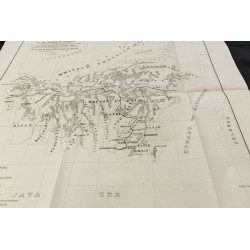 Gravure de 1891 - Carte de l'île de Bornéo - 5