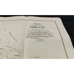Gravure de 1891 - Sumatra - Grande carte de l'île - 5