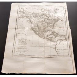 Gravure de 1824 - Carte de l'Amérique du Nord - 2