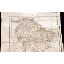 Gravure de 1824 - Carte de l'Amérique du Sud - 4
