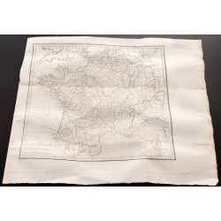Gravure de 1824 - Carte du royaume de France - 2