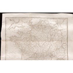 Gravure de 1824 - Carte du royaume de France - 4