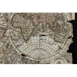 Gravure de 1730 - Mappemonde ancienne de Seutter Matthaeus - 6