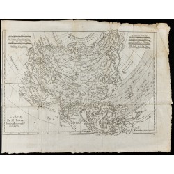 Gravure de 1780c - Carte ancienne de l'Asie - 1