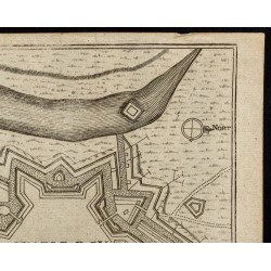 Gravure de XVIIIe - Plan ancien de Charleroy - 3