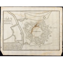 Gravure de 1700ca - ¨Plan ancien de Charleroy - 1