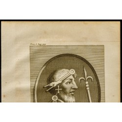 Gravure de 1749 - Portrait de Canut le Grand - 2