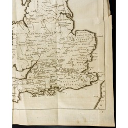 Gravure de 1749 - Carte d'Angleterre sous les Saxons - 5