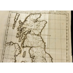 Gravure de 1749 - Carte d'Angleterre sous les Romains - 3