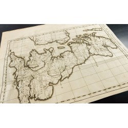 Gravure de 1749 - Carte d'Angleterre sous les Romains - 4