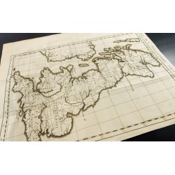Gravure de 1749 - Carte d'Angleterre sous les Romains - 4