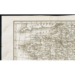 Gravure de 1830ca - Carte ancienne de France par départements - 3