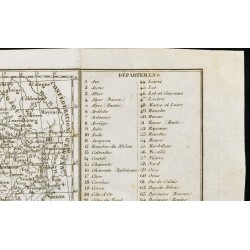 Gravure de 1830ca - Carte ancienne de France par départements - 4