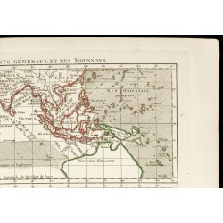 Gravure de 1781 - Carte des vents généraux et des moussons - 4